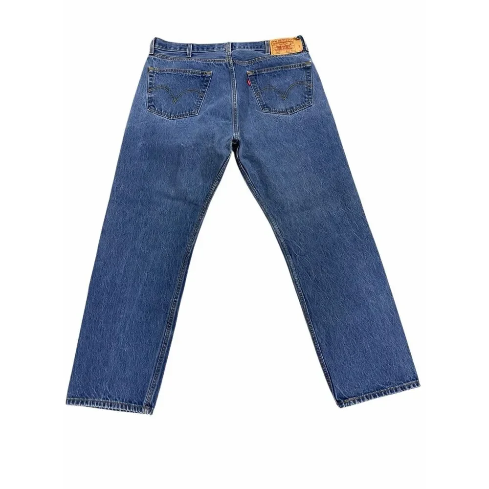 Levi’s 501 XX Mens Jeans 40X34 Wpl 423 100% Cotton Blue Button Fly Made In Domin